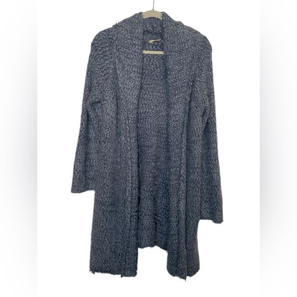 Soft Surroundings XS (Oversized) Long Openfront Soft Cardigan Sweater Blue - Picture 1 of 8